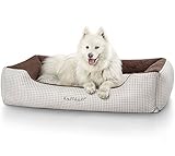 Knuffelwuff 13098 Kuschel Hundebett Lina Karo - Größe XXXL, 155 x 105 cm, braun