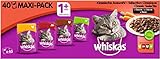 Whiskas 1 + Katzenfutter – Klassische Auswahl in Sauce – Hochwertiges Nassfutter – Für eine...