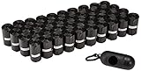 Amazon Basics Hundekotbeutel mit Spender und Leinenclip - Ohne Duftstoff, 600er-Pack, 33 x 23 cm,...