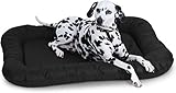 Knuffelwuff Wasserfestes In und Outdoor Hundebett Lucky aus Nylongewebe XL 90 x 75cm Schwarz -...