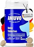 ANIUVO® Relaxtabletten [90 Stück] Natürliches Beruhigungsmittel für Hunde mit Baldrian,...